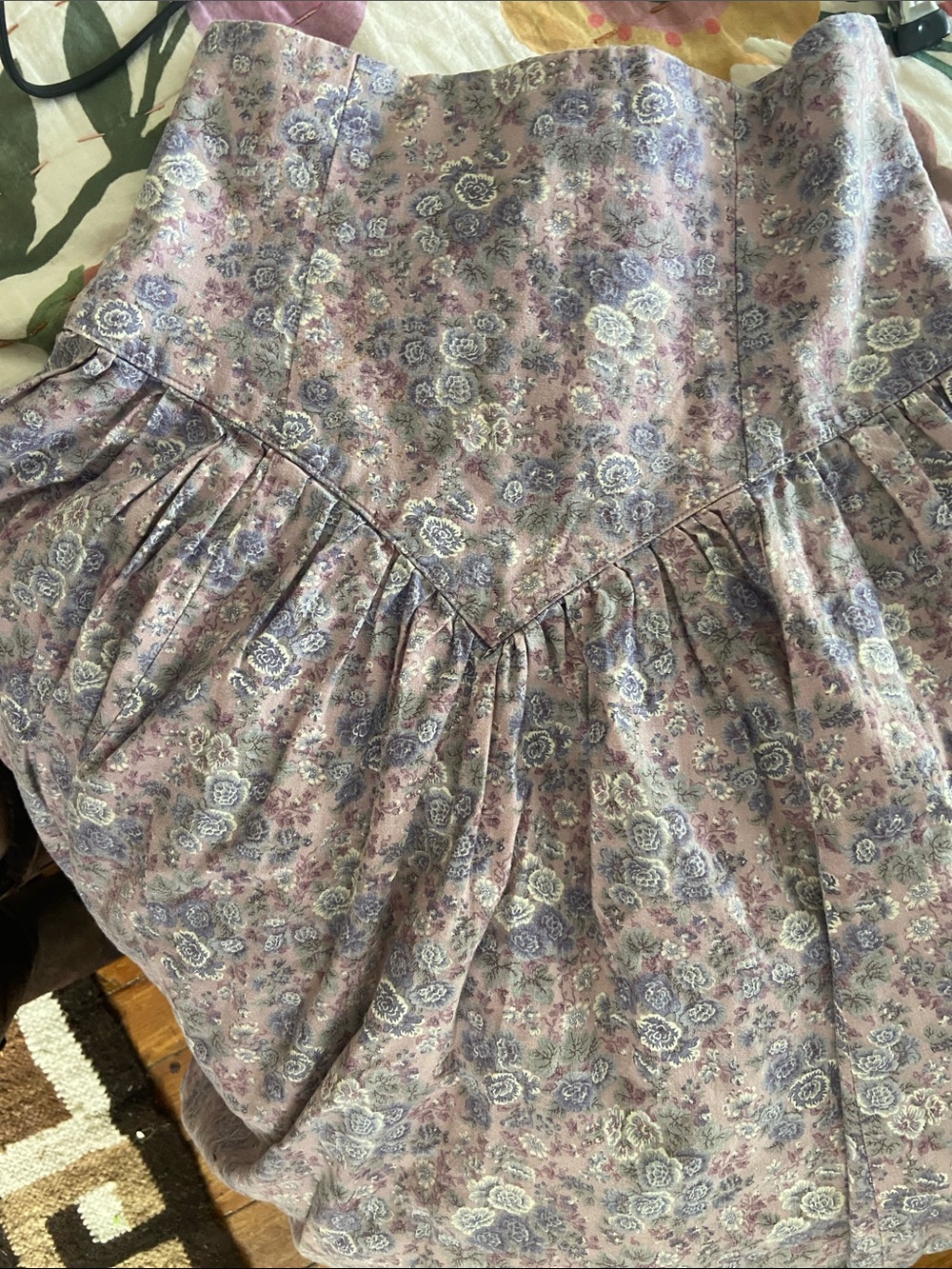 Vintage Gunne Sax Lavender Floral Midi Princess Skirt 2 - Picture 10 of 11